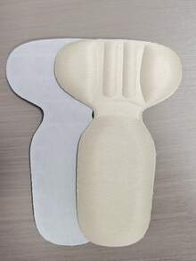 QKC 4pcs Anti-Slip Heel Pads T-Shaped Anti-Friction Heel Cushions, Suitable For High Heels And Daily Shoes - Beige - View 7