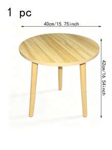 1pc Small Round Side Table, 3-Legged Wood Grain End Table, Coffee Table, Compact Sofa Side Table, Wooden Table, Suitable For Living Room, Bedroom, Bedside, Reading Nook And Small Spaces, Minimalist Home Decor - Multicolor - View 10