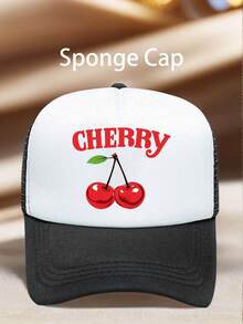 1pc Men 'hat 'CHERRY' Printed Hats For Men Adjustable Design UV Protection Perfect For Outdoor Excursions, Hiking, And Everyday Wear-A Perfect Gift. - Multicolor - View 11