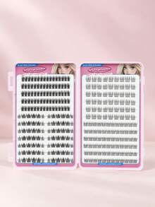 Self-Adhesive Glue-Free Cluster Lash Book, Large Capacity Segmented DIY False Eyelashes, Natural Fluffy Reusable Lashes - View 5