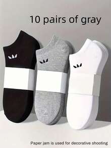 Unisex Short Invisible Socks (30/20/15/10/5/1 Pairs), Multi-Color Cartoon Style, Breathable Moisture-Wicking, Soft & Comfortable, All-Season Wear, Suitable For Various Occasions, Random Shipment - Multicolor - View 10