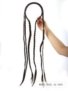 Synthetic Viking Braided Headband, Women's Bohemian Braided Hair Extensions, Halloween Renaissance Party Cosplay Hair Accessory - Multicolor - View 3