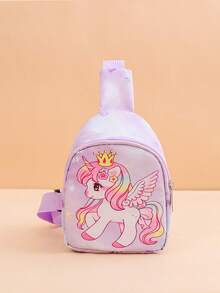 1PC Cute Unicorn Crossbody Bag For Toddlers, Adjustable Comfortable Mini Sling Bag For Girls, Suitable For Daily Outings And Casual Wear, Hot-Selling For Back To School Season - Multicolor - View 11