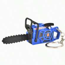 Mini Chainsaw Keychain, Novelty Pull-Cord Stress Relief Gadget, 3D Chainsaw-Shaped Bag Pendant, Durable Plastic Key Ring Accessory, Portable Desktop Decoration, Creative Pocket Collectible Gift, Suitable For Gifting To Friends And Daily Use - Multicolor - View 10