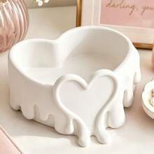 Romantic Heart-Shaped Jewelry Tray, Creative Cute Storage Dish, Girly Desktop Decor, Girly Jewelry Organizer Tray, Tray - Multicolor - View 2