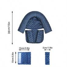 Infant Travel Support Pillow, Baby Head And Neck Support Pillow, With Car Seat Safety Belt Cover - Multicolor - View 5