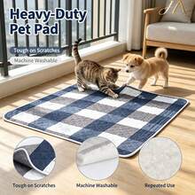 HaoX 2pcs, Washable Pet Pee Pad & Lint Roller Set, Thickened, Highly Absorbent, Scratch-Resistant, Reusable, Soft Comfortable, Minimalist Stylish Design, All-Season For Dogs Cats. Dog Cat Stuff Puppy Keep On She In Multifunctional Pet Waterproof Mat Carpet Foldable Storage Portable Living Room Bedroom Balcony Indoor Outdoor Pet Cushion Picnic Mat - one-size - View 1