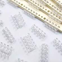 10/20pcs Loose-Leaf Binder Clips, 5-Hole Plastic Binding Strips, Loose-Leaf Clips, Plastic Roll, Detachable Loose-Leaf Core, Easy-Open Page Fixers, Suitable For Organizing Loose-Leaf Paper And Office Supplies, Loose-Leaf Notebook, Random Color - One Size Fits All - View 2