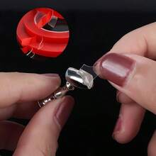 Nail Polish Transparent Tape, High Transparency Double-Sided Seamless Tape, Suitable For Nail Salons. Nail Sticker Display Fixing Tape, Nail Model Display Supplies - Red - View 3