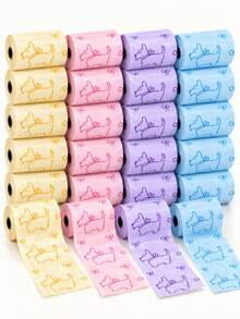 Macaron Color Pet Waste Bags, Thickened Portable Dog Poop Bags, Disposable Diaper Bags, Scented Dog Waste Bags, Leak-Proof And Durable, - A - View 2