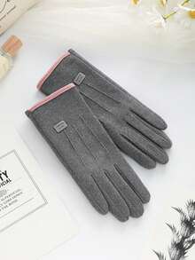 Winter Fleece Touchscreen Gloves, Unisex, Windproof, Waterproof, Warm, Non-Slip Grip, Suitable For Driving, Cycling, Commuting And Outdoor Activities - Multicolor - View 14