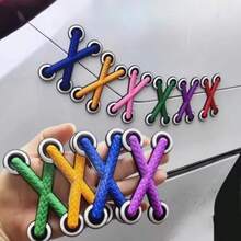 1pc Motorcycle Decals 3D Design Decorative Sticker Vinyl Sticker Funny Cross Shoelaces Funny Shoelace Stickers Car Decals - Car Motorcycle Sticker - View 10