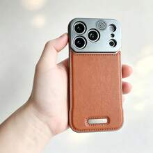 香氛 PU 棕色皮革手機殼，相容 Apple 16 Pro Max 與 Galaxy S26 Ultra - 棕色 - 查看 31