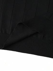 Men's Autumn/Winter Ribbed Button Sweater, Long Sleeve Casual Daily Outdoor Knit Pullover - Black - View 4
