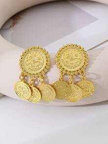 1 Piece Middle Eastern Women's Classic Sunflower Brooch Ladies Collar Pin Bridal Wedding Brooch Corsage, Clothing Accessory For Festivals Parties, - Gold - View 2