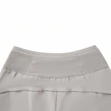 LI-NING 女款快乾反光短褲 AKSW120，高腰防磨跑步與戶外訓練透氣下著 - 地質灰 - 查看 6