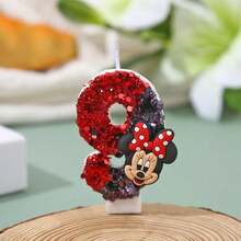 1pc Shiny Cartoon Style Theme Birthday Cake Number Candle 0-9, Blue And White, Cartoon Style Combination Celebration Handmade Independent Decoration Creative, Suitable For Birthday Party, Holiday Party Decoration, Wedding Arrangement, Unisex - Multicolor - View 11