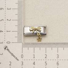 1PC Stainless Steel Italian Modular Bracelet Charm, Enamel Cute Butterfly Heart & Flower Pendant, DIY Bracelet Jewelry Making Supplies - 0.9x2cm Module - View 24