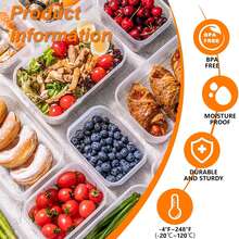 Fruit Storage Containers For Fridge With Removable Colander – Airtight Produce Storage Containers With Lids, Berry Keeper For Vegetables, Lettuce & Meal Prep - Multicolor - View 6