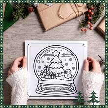 Student Coloring Book, Fun Christmas, 24-Page Themed Dessert Coloring Book, Simple Bold Design Easy To Color, Relaxing, Suitable As Birthday And New Year Gift, Christmas Party, Back To School Season - Christmas Desserts - View 1