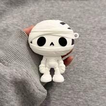 1pc Cute Cartoon Mummy Design Earphone Case Compatible With Apple Airpods5/Airpods5 Earphone Protective Shell Cover Pro3/Pro2 2nd/3rd Generation New Silicone Soft Shell - Multicolor - View 5