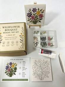 Kit Seni Mosaik DIY untuk Pemula Dewasa, Perlengkapan Kerajinan Mosaik Buatan Tangan Lengkap dengan Penyangga, Proyek Seni Dekorasi Rumah Kreatif, Hadiah Sempurna untuk Pecinta Seni - Beraneka warna - View 8