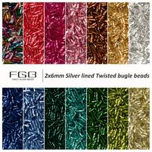 600pcs Glass Bugle Beads,2x6mm Twisted Beads,Silver Lined Tube Seed Beads,Bugle Spacer Beads For Jewelry Making DIY Earring Bracelet Necklace Craft - Twisted Beads-600pcs - View 13
