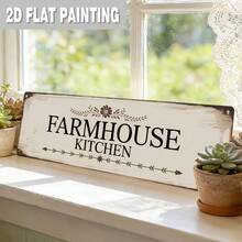 2D Flat, 1pc/Set, Home Decor Signs And Plaques, Farmhouse Kitchen Metal Signs, Country Farmhouse Plaques, Street Signs, Garden Path Signs, Vintage Wall Decor, Suitable For Kitchen, Dining Room, Living Room, Porch, Breakfast Area (Random Style) - A - View 7
