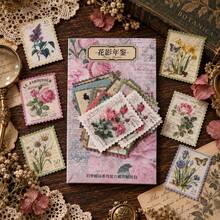 60pcs/Pack Vintage Material Paper Stickers Scrapbook Collage Stickers DIY Scrapbooking Art Collage Planner Decor Diary Stickers Christmas Decor - Stickers - View 5