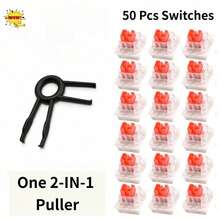 Mechanical Keyboard Switch Set, Includes 2-In-1 Keycap & Switch Puller, Blue/Brown/Black/Red Switches, Linear Tactile Switches, Suitable For DIY Mechanical Keyboard Modification, Repair Or 3D Printed Fidget Clicker - View 18