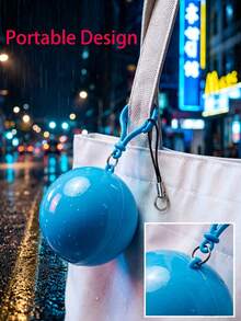 Portable Raincoat Ball Waterproof Raincoat For Men And Women Thickened Disposable Raincoat For Travel Fall Home Decor Wedding Room Dorm Camping Birthday Gift Travel Daily Outdoor Back To School Essential Accessory - Multicolor - View 5