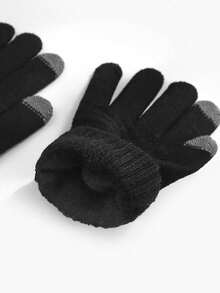 2 Pairs Women's Winter Touchscreen Fuzzy Lining Warm Thick Soft Comfortable Gloves, Provide Warmth And Keep Your Hands Warm In Cold Weather - B - View 8