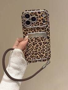 Casing Ponsel Motif Leopard dengan Slot Kartu & Tali Pergelangan Tangan, Casing Retro Y2K Lucu untuk Perempuan, Pelindung Anti Guncangan Kompatibel dengan iPhone 18pro/18promax17/17Pro/17ProMax/16/16Pro/16ProMax/15/15Pro/15ProMax/14/14Pro/14ProMax/13PROMAX/13 Series, Penggunaan Sehari-hari, Pesta & Halloween - MultiWarna - View 2