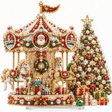 Festive Christmas Carousel & Christmas Tree Design - Stand - View 2