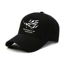 1pc Unisex Black ROG Eye Of Gamers Logo Baseball Cap, Soft Printed Sun Hat, Suitable For Outdoor Travel, Gaming And Daily Wear - Multi-color - View 7