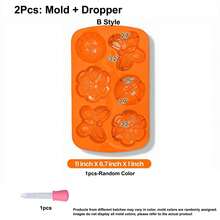 4pcs Insects/Flower Appearance Silicone Mold/Dropper Set,Butterfly Flower Shaped Ladybug Design,Handmade Soap Mold,Candle Mold,Aromatherapy Plaster Mold,Epoxy Resin Mold,Very Suitable For Christmas/New Year Parties,Holiday DIY Crafts Gift,Home Decor - A - View 10