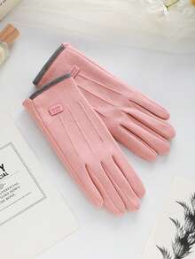 Winter Fleece Touchscreen Gloves, Unisex, Windproof, Waterproof, Warm, Non-Slip Grip, Suitable For Driving, Cycling, Commuting And Outdoor Activities - Multicolor - View 11