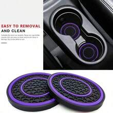 Car Cup Holder Anti-Slip Silicone Coaster Universal Heat-Resistant Mat Spill-Proof Cup Pad Auto Interior Accessories - View 15