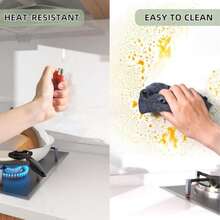 1 Roll Transparent Kitchen Wall Protection Film + 40 Cleaning Cloths, Self-Adhesive Oil-Proof & Waterproof Stove Splash Guard Sticker, Removable Transparent Wallpaper, Suitable For Cooking Area. Kitchen Oil-Proof Sticker, Stove Splash Guard Film, Wall Protection Sticker, Waterproof Kitchen Sticker, Removable Wall Sticker, Kitchen Wall Protection Film - Protective Film - View 3