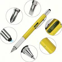 2pcs 6-In-1 Pocket Multi Tool Pen, Level Ruler Precision Screwdriver Stylus Pen, Portable EDC Gadget For Phone Repair, DIY, Office, Home Use - Multi-color - View 5