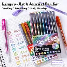 Languo 252/168/144/99/72/45/9pcs Large Capacity Gel Pen Set, 0.6mm Fine Tip, For Scrapbooking, Hand Drawing And Doodling, Smooth Ink Flow, Clear Writing Without Smudging, Suitable For Line Drawing, Coloring, Outlining, Ceramics, Plastic, Wood, Stone, Fabric, Paper And More, Excellent Coverage, High-Quality Student Art Supplies, Comfortable And Durable Grip, Perfect For Student Note-Taking And Back To School - Sets - View 4