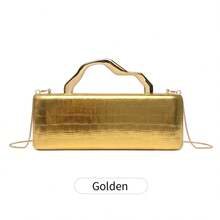 MIYIN Fashion Glossy Crocodile Embossed Handbag, European And American Style Metal Decor Long Box Clutch, Elegant Luxury New Women's Party Clutch With Metal Chain, Suitable For Matching With Glamorous Dresses, Ideal For Summer Parties, Weddings, Gatherings, Grand Banquets And Other Occasions - Multicolor - View 15