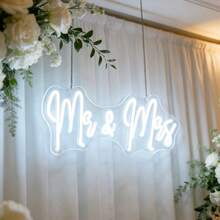 1pc Romantic Multi-Color Wedding Neon Sign, USB Powered LEDNeon Light, Wall Hanging Decor Light, Versatile Decoration Suitable For Wedding Events, Romantic Proposal, Couple Anniversary, Themed Party, Bedroom Decoration, Family Living Room Layout, - Multi-color light - View 5