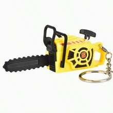Mini Chainsaw Keychain, Novelty Pull-Cord Stress Relief Gadget, 3D Chainsaw-Shaped Bag Pendant, Durable Plastic Key Ring Accessory, Portable Desktop Decoration, Creative Pocket Collectible Gift, Suitable For Gifting To Friends And Daily Use - Multicolor - View 11