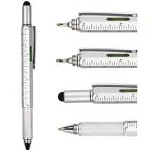 2pcs 6-In-1 Pocket Multi Tool Pen, Level Ruler Precision Screwdriver Stylus Pen, Portable EDC Gadget For Phone Repair, DIY, Office, Home Use - Multi-color - View 6