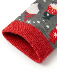 Men's Mid-Calf Socks, Warm Autumn/Winter Style; Cute Christmas Elf And Snowflake Holiday Pattern, Couple Exclusive Christmas Theme Mid-Calf Socks, Suitable For Holiday Outfits (1/3/5 Pairs) - Multicolor - View 5