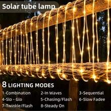 Solar‑Powered Flexible Tube Rope Lights, Durable Hose Design, 8 Lighting Modes, Outdoor Decorative Lights For Home Courtyard, Christmas & Holiday Party Decoration - Solar Tube Light - View 3