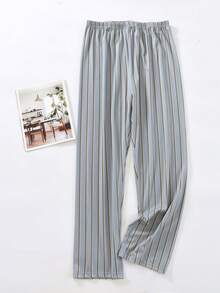 2pcs/Pack Striped Men's Pajama Pants, Thin Long Pants For Spring, Autumn And All Seasons - Multicolor - View 2