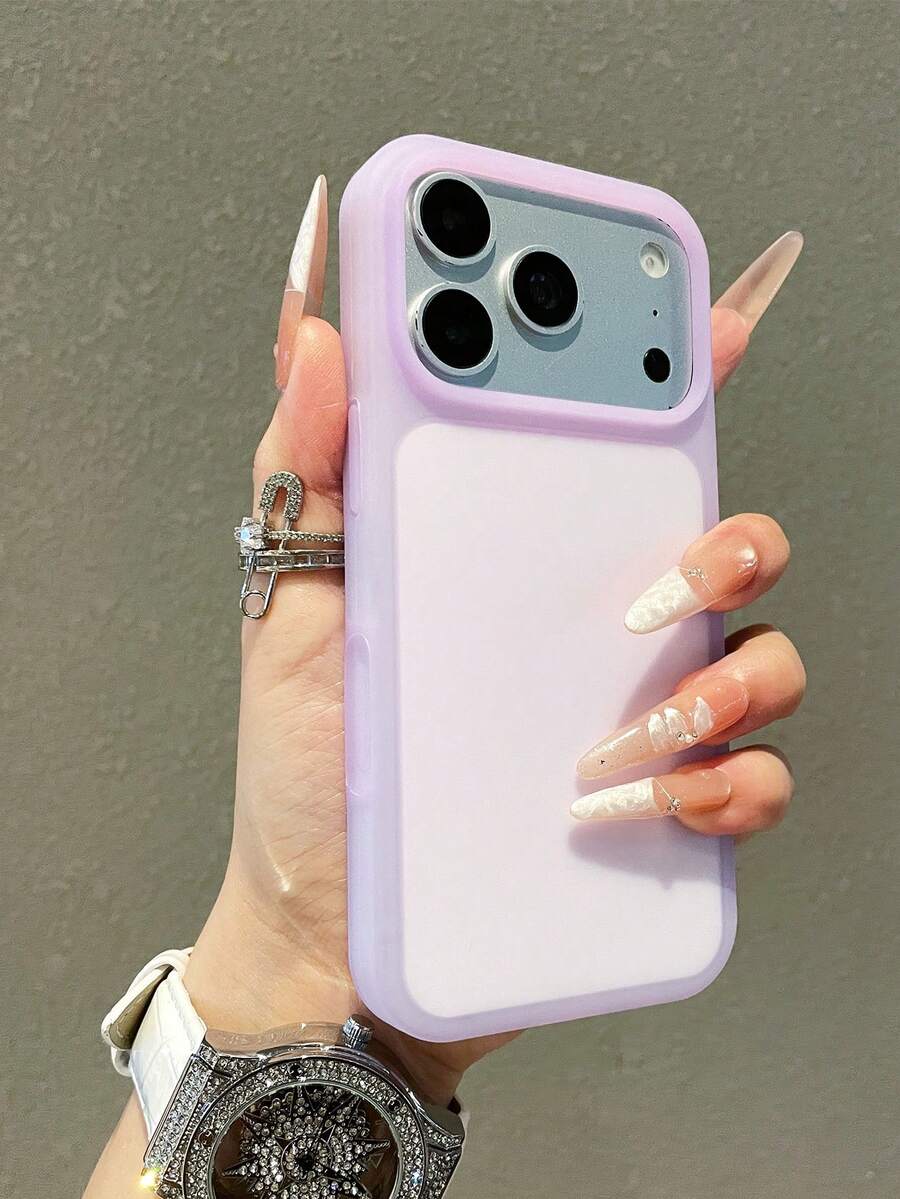 Matte Skin-Friendly Jelly Soft Phone Case Compatible With Iphone 17 Pro Max 17 Pro 17 16 15 14 13 Ultra-Thin Liquid Silicone Shockproof Protective Back Cover - Light Purple - View 1