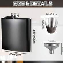 1pc Personalized Portable Flask, Christmas Portable Flask, Customized Portable Flask, Father's Gift, Father's Day Essential, Boyfriend Gift, Customized Father's Gift, Birthday Gift, Boyfriend Birthday Gift, Customized Leather Portable Flask - Multicolor - View 5